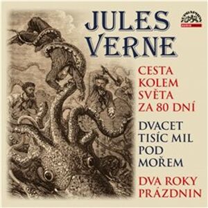 Cesta kolem světa za 80 dní, Dvacet tisíc mil pod mořem a Dva roky prázdnin, CD - Jules Verne